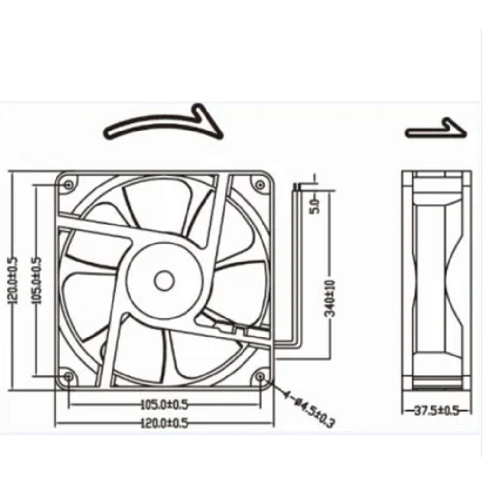 120*120*38 AC 110V FAN